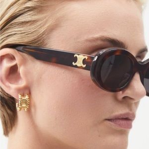 NWT Celine Triomphe 01 Sunglasses in Acetate Blonde Havana